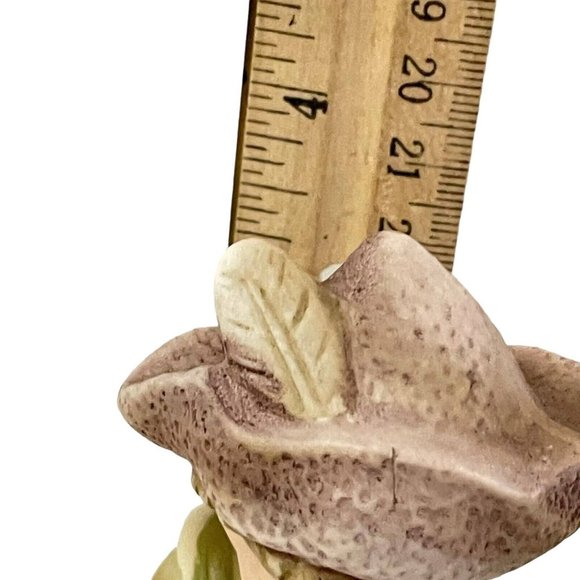 Vintage Pair Bisque Piano Babies Boy Girl Wearing Hats Figurines 4 1/2" x 2" - Picture 12 of 16